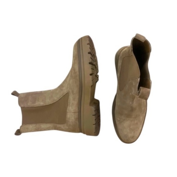 Zara Shoes - Zara‎ Suede Chelsea Boots Platform Lug Sole Ankle Booties Taupe Size 10/41